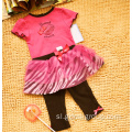 Pomladna jesenska pletena dvodelna obleka za otroke in dekleta